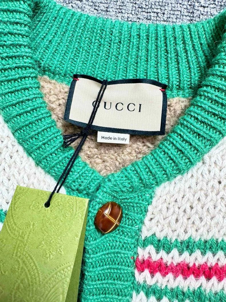 Gucci Thick Gucci Knitted Cardigan in Green Size US M / EU 48-50 / 2 - 4 Thumbnail