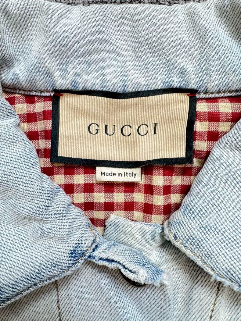 Gucci Rainbow Embroidered Denim Jacket by Gucci Size US L / EU 52-54 / 3 - 4 Thumbnail