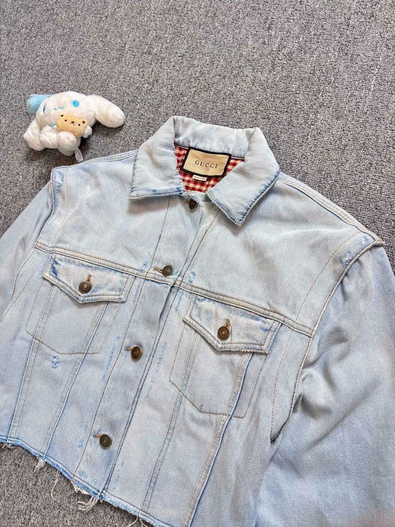 Gucci Rainbow Embroidered Denim Jacket by Gucci Size US L / EU 52-54 / 3 - 3 Thumbnail