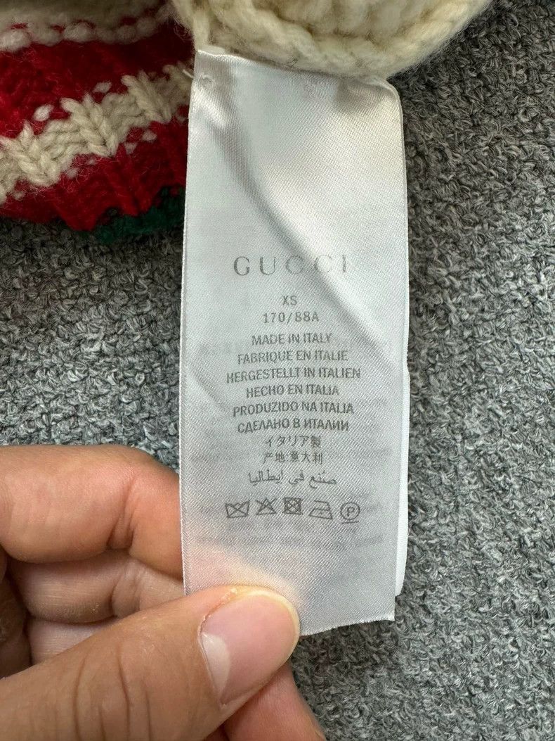 Gucci Gucci White Red Green Knit Cardigan Size US XS / EU 42 / 0 - 5 Thumbnail