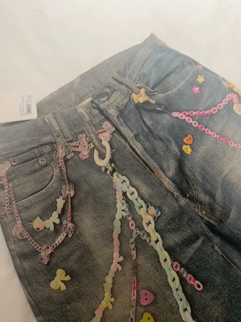 Acne Studios Acne Studios 3D Printed Denim Pants Size US 31 - 2 Thumbnail