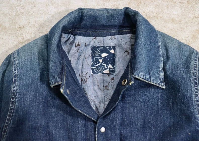 Visvim Vintage Denim Coverall with Patterned Flag Design Size US M / EU 48-50 / 2 - 6 Thumbnail