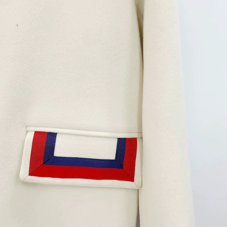 Gucci Gucci Beige Coat with Red Details Size US M / EU 48-50 / 2 - 7 Thumbnail
