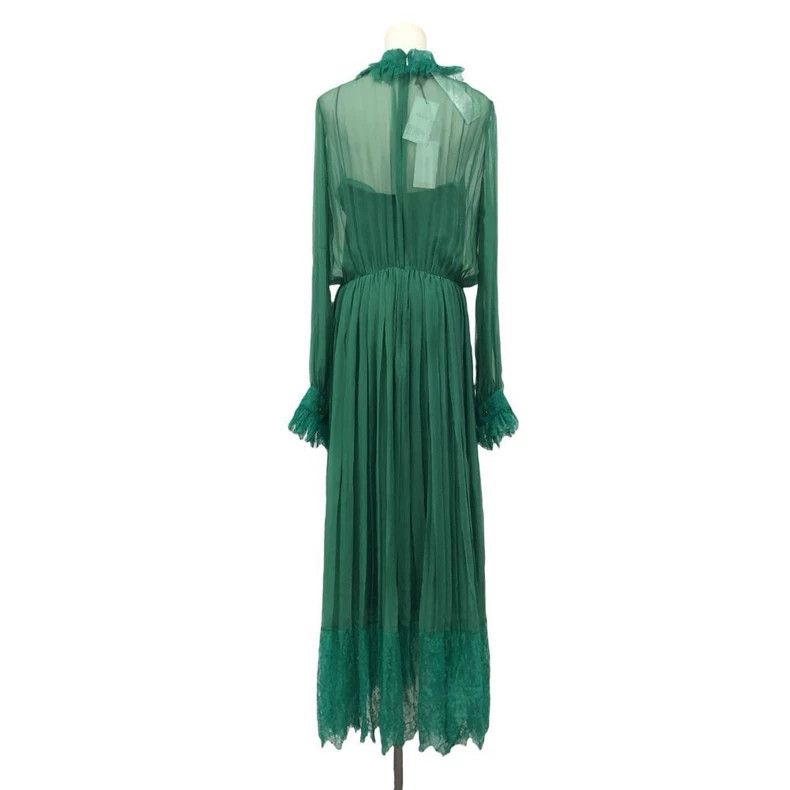 Gucci Gucci Green Silk Dress Size US 31 - 2 Thumbnail