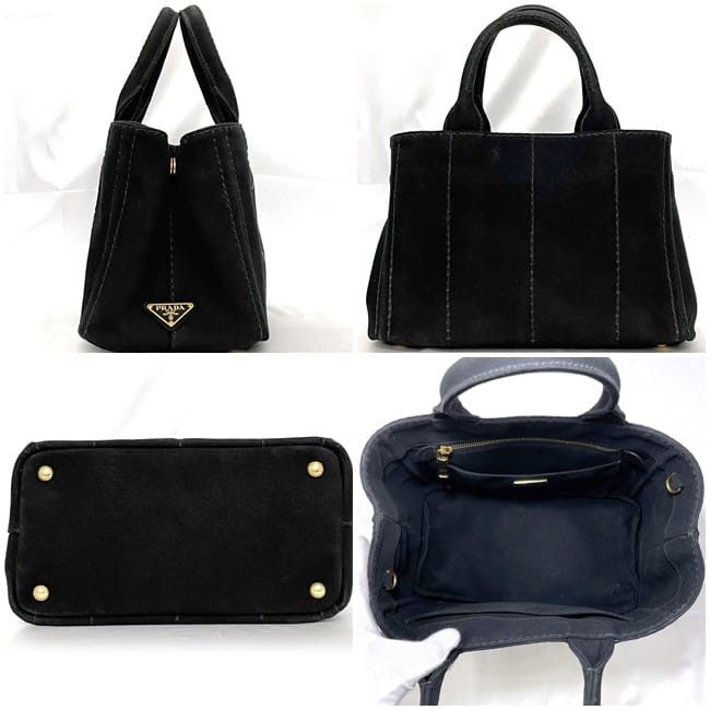 Prada PRADA Tote Bag Black Cotton Size ONE SIZE - 3 Thumbnail