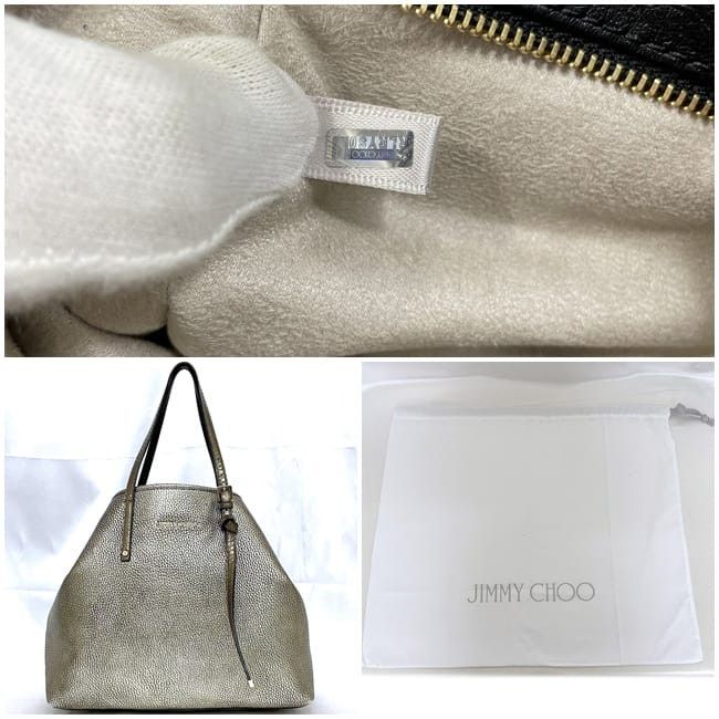 Jimmy Choo JIMMY CHOO Tote Bag Gold Leather Size ONE SIZE - 3 Thumbnail
