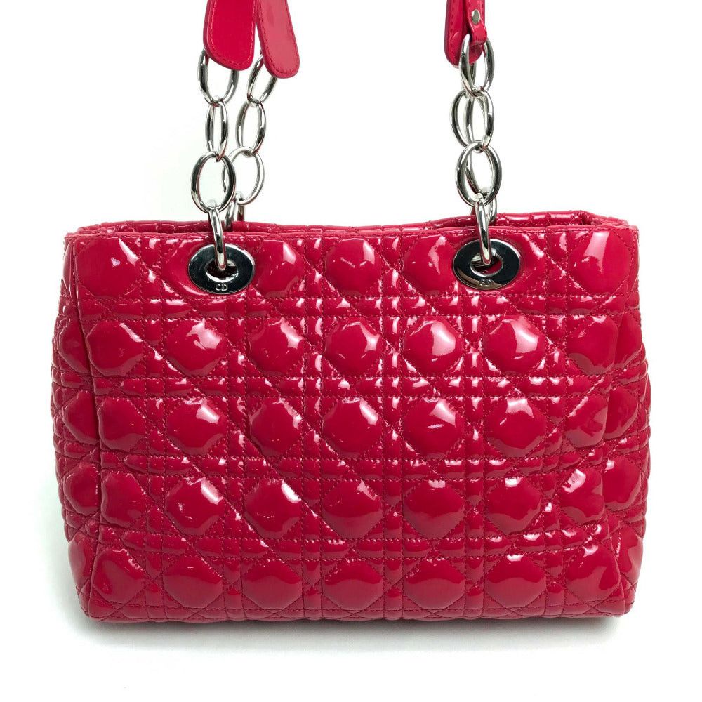 Dior Dior M0955Pvr Canape Soft Enamel Lady Briefcase Chain Bag Shoulder Tote Handbag Patent Leather Women Pinkish Size ONE SIZE - 2 Thumbnail