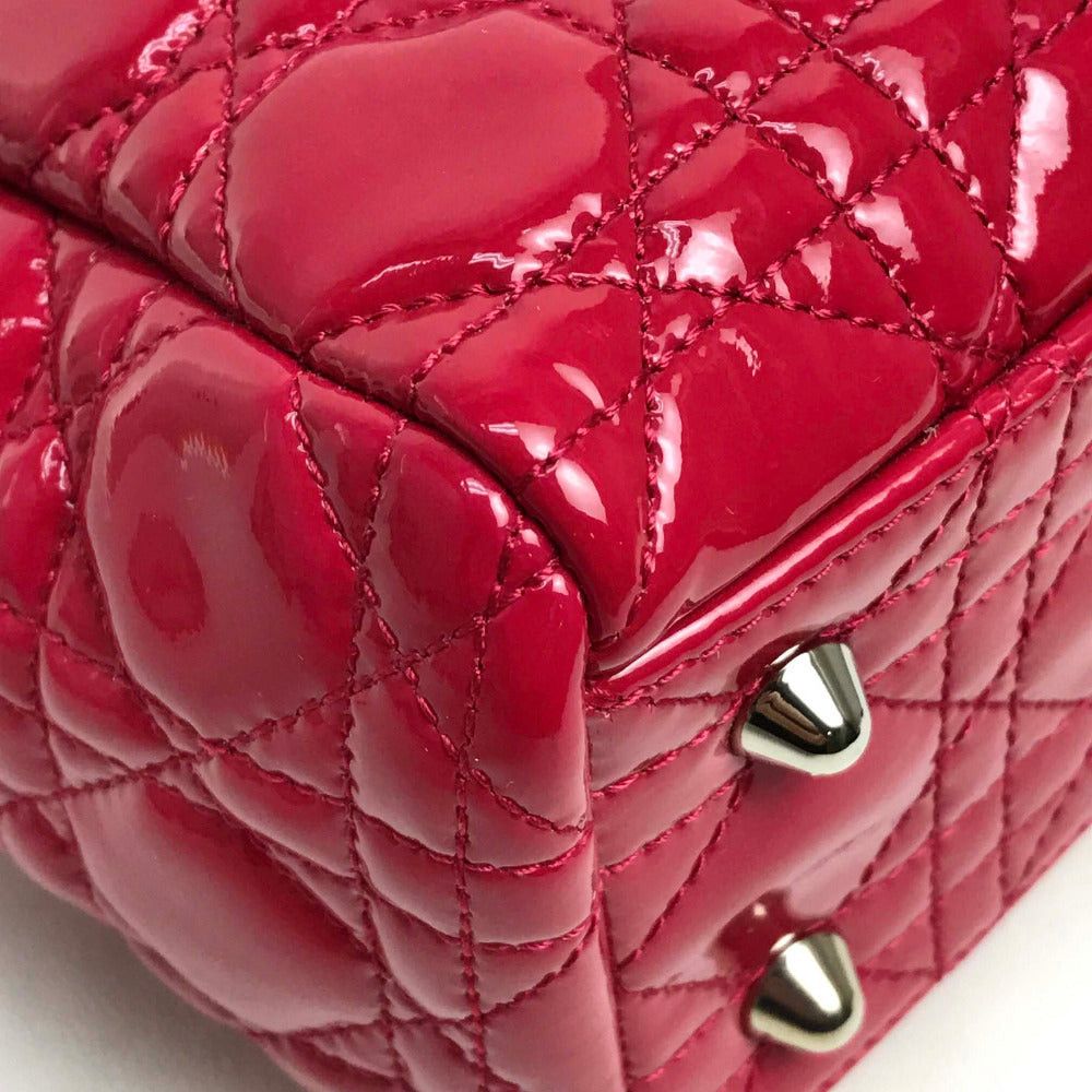 Dior Dior M0955Pvr Canape Soft Enamel Lady Briefcase Chain Bag Shoulder Tote Handbag Patent Leather Women Pinkish Size ONE SIZE - 5 Thumbnail