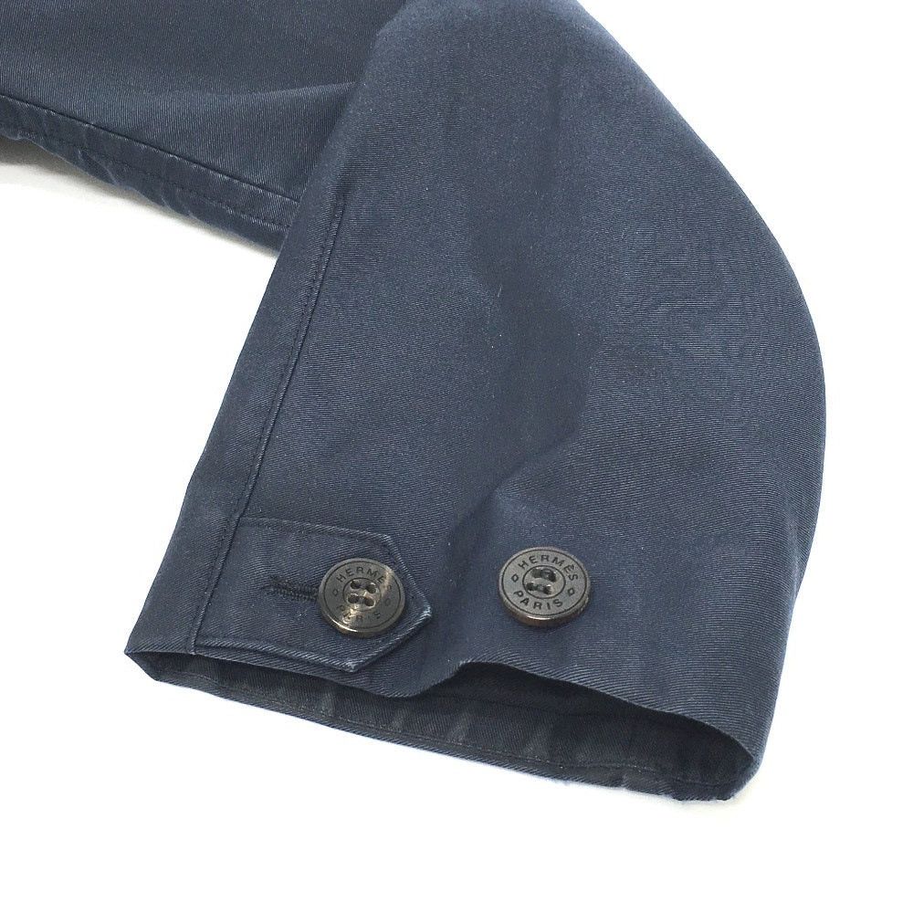 Hermes Hermes With A Belt Light Spring Coat Long Apparel (Clothing) Outer Sleeves Trench Cotton Women Navy Size XS / US 0-2 / IT 36-38 - 5 Thumbnail