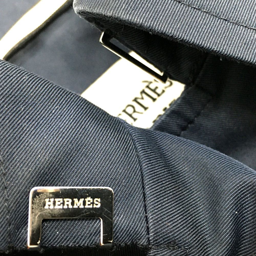 Hermes Hermes With A Belt Light Spring Coat Long Apparel (Clothing) Outer Sleeves Trench Cotton Women Navy Size XS / US 0-2 / IT 36-38 - 7 Thumbnail