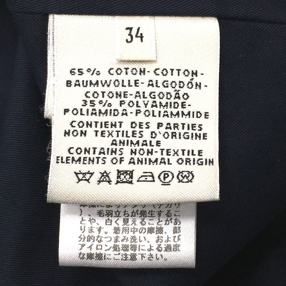 Hermes Hermes With A Belt Light Spring Coat Long Apparel (Clothing) Outer Sleeves Trench Cotton Women Navy Size XS / US 0-2 / IT 36-38 - 8 Thumbnail