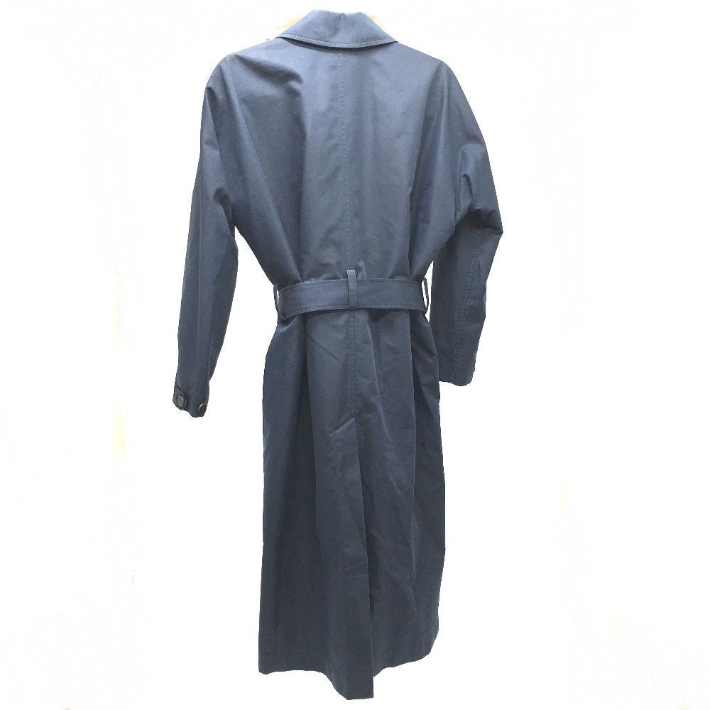 Hermes Hermes With A Belt Light Spring Coat Long Apparel (Clothing) Outer Sleeves Trench Cotton Women Navy Size XS / US 0-2 / IT 36-38 - 2 Thumbnail