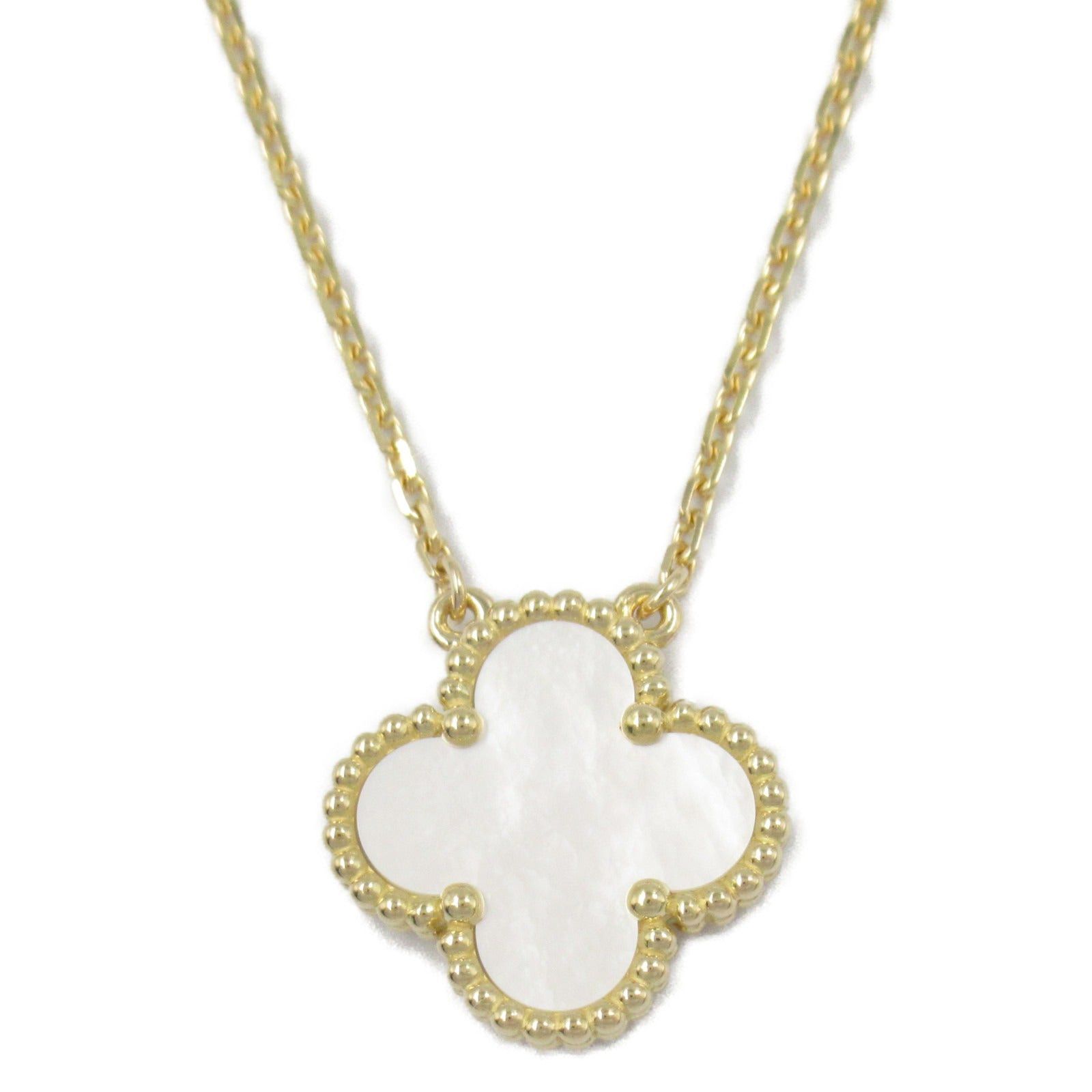 Van Cleef & Arpels Van Cleef Arpels Alhambra Necklace Mother Of Pearl K18 (Yellow Gold) White Size ONE SIZE - 2 Thumbnail