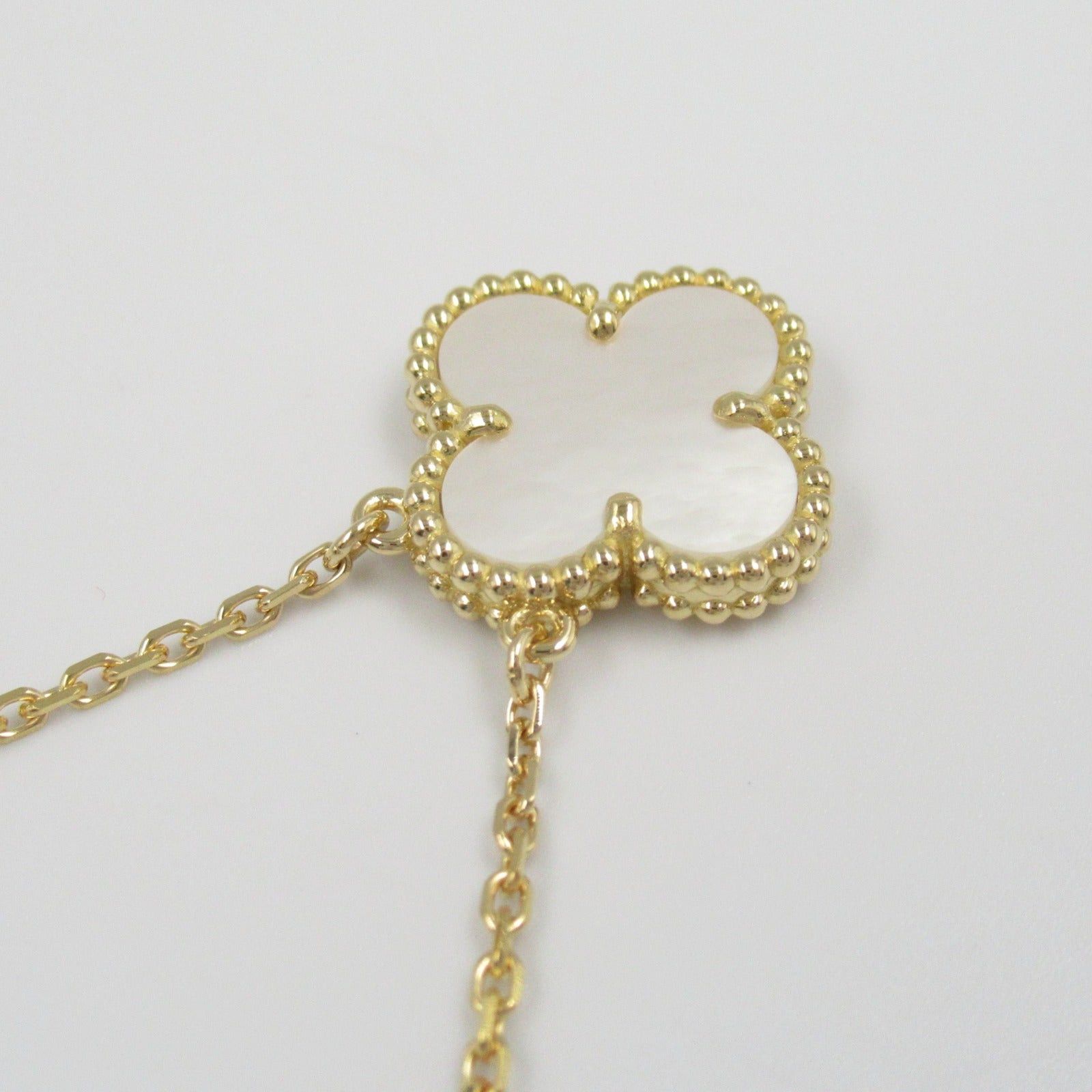 Van Cleef & Arpels Van Cleef Arpels Alhambra Necklace Mother Of Pearl K18 (Yellow Gold) White Size ONE SIZE - 6 Thumbnail