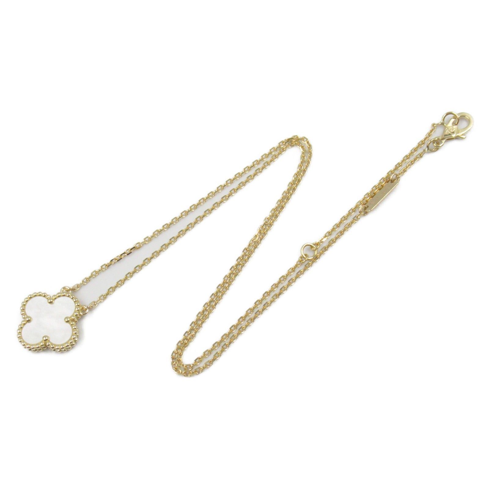 Van Cleef & Arpels Van Cleef Arpels Alhambra Necklace Mother Of Pearl K18 (Yellow Gold) White Size ONE SIZE - 3 Thumbnail