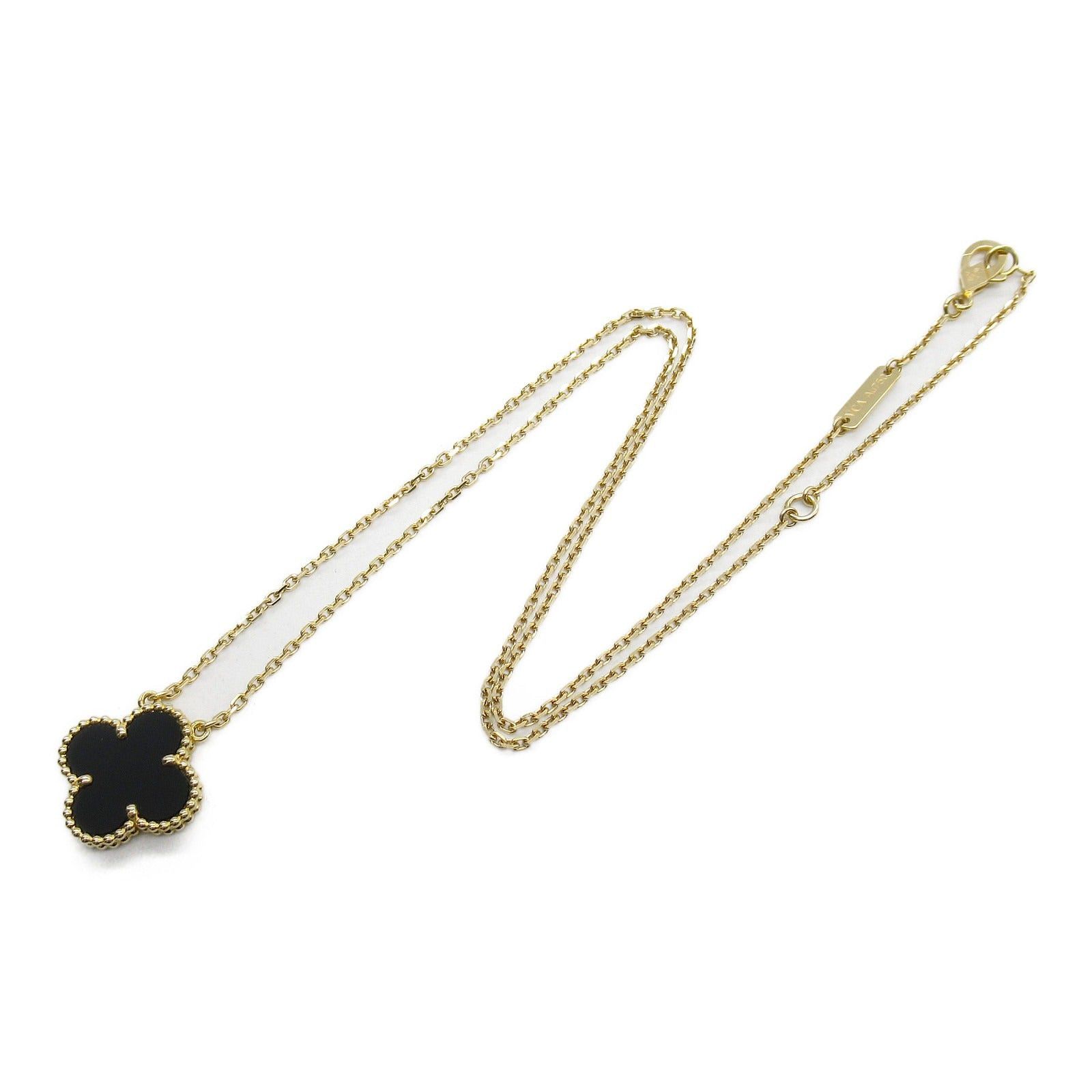 Van Cleef & Arpels Van Cleef Arpels Alhambra Necklace Onyx K18 (Yellow Gold) Black Size ONE SIZE - 3 Thumbnail