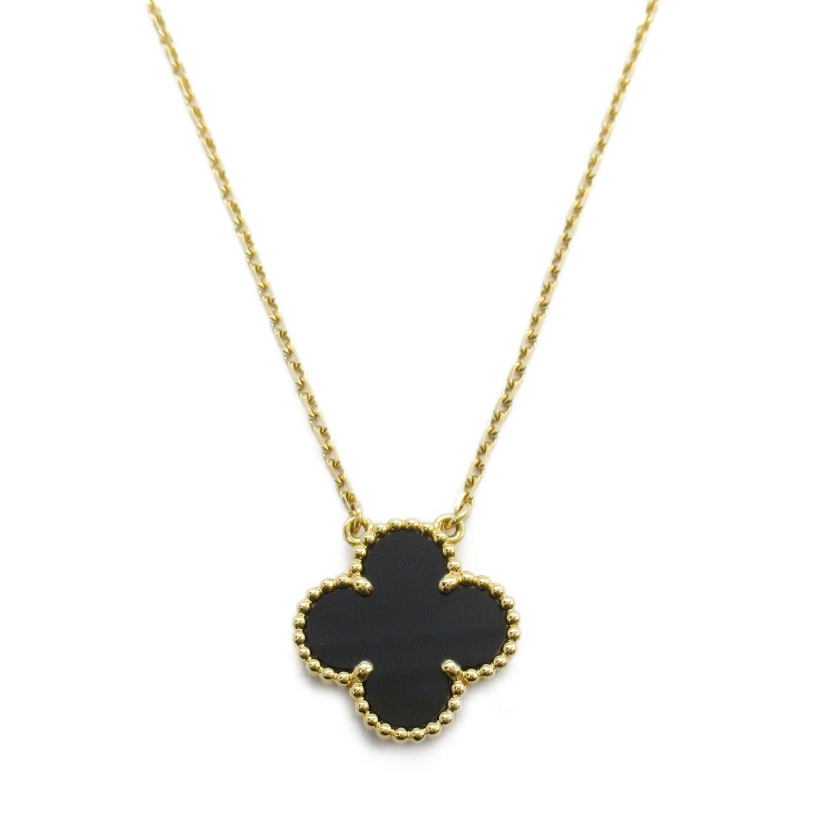 Van Cleef & Arpels Van Cleef Arpels Alhambra Necklace Onyx K18 (Yellow Gold) Black Size ONE SIZE - 2 Thumbnail