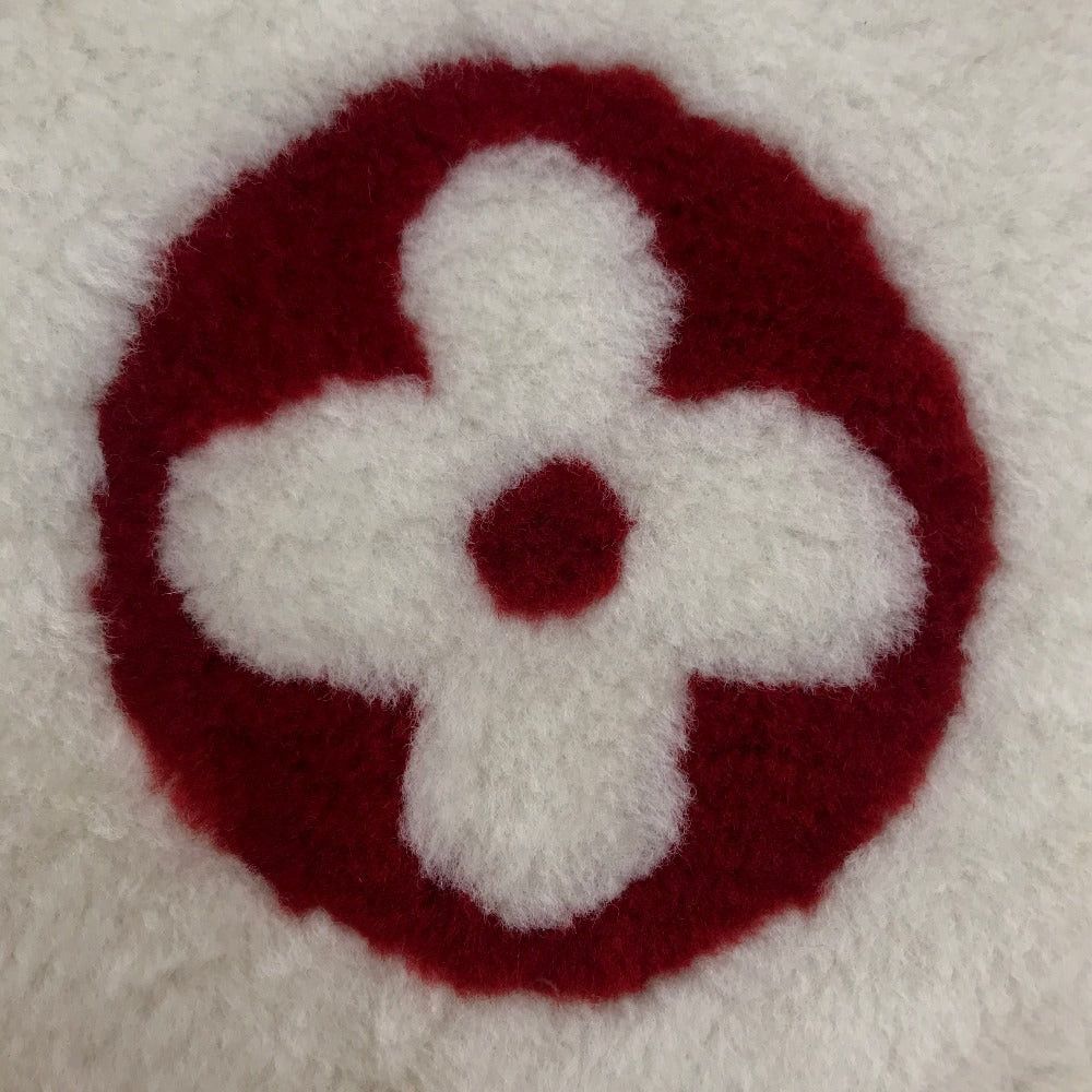 Louis Vuitton Louis Vuitton M70434 Monogram Flower Shallp Shirring Darling Stall Scarf Cashmere Women White×Red Size ONE SIZE - 5 Thumbnail