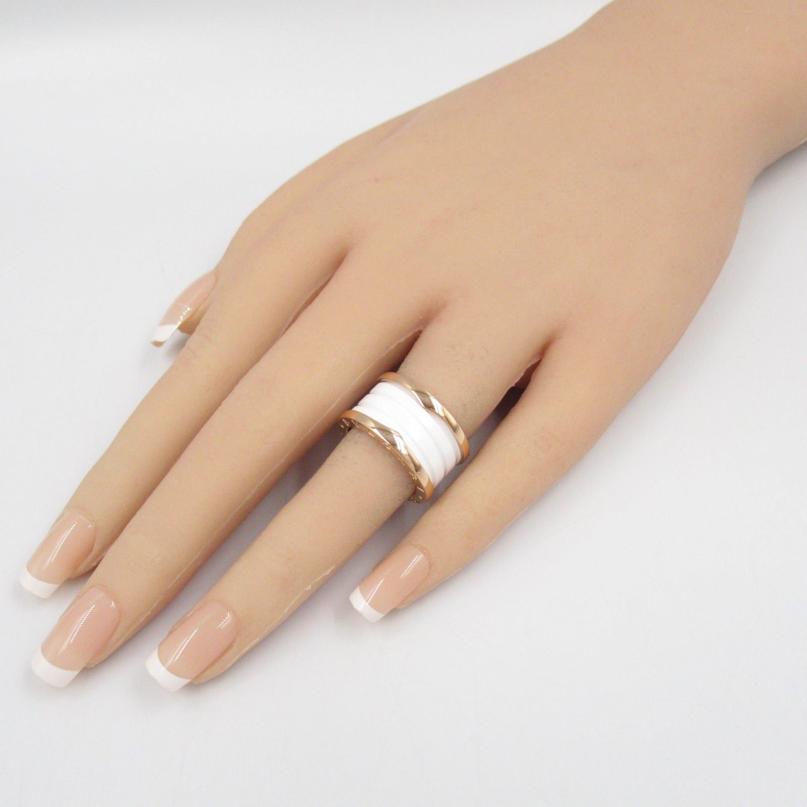 Bvlgari Bvlgari B Zero One Ring Ceramic K18Pg (Pink Gold) Gold White Size ONE SIZE - 8 Thumbnail
