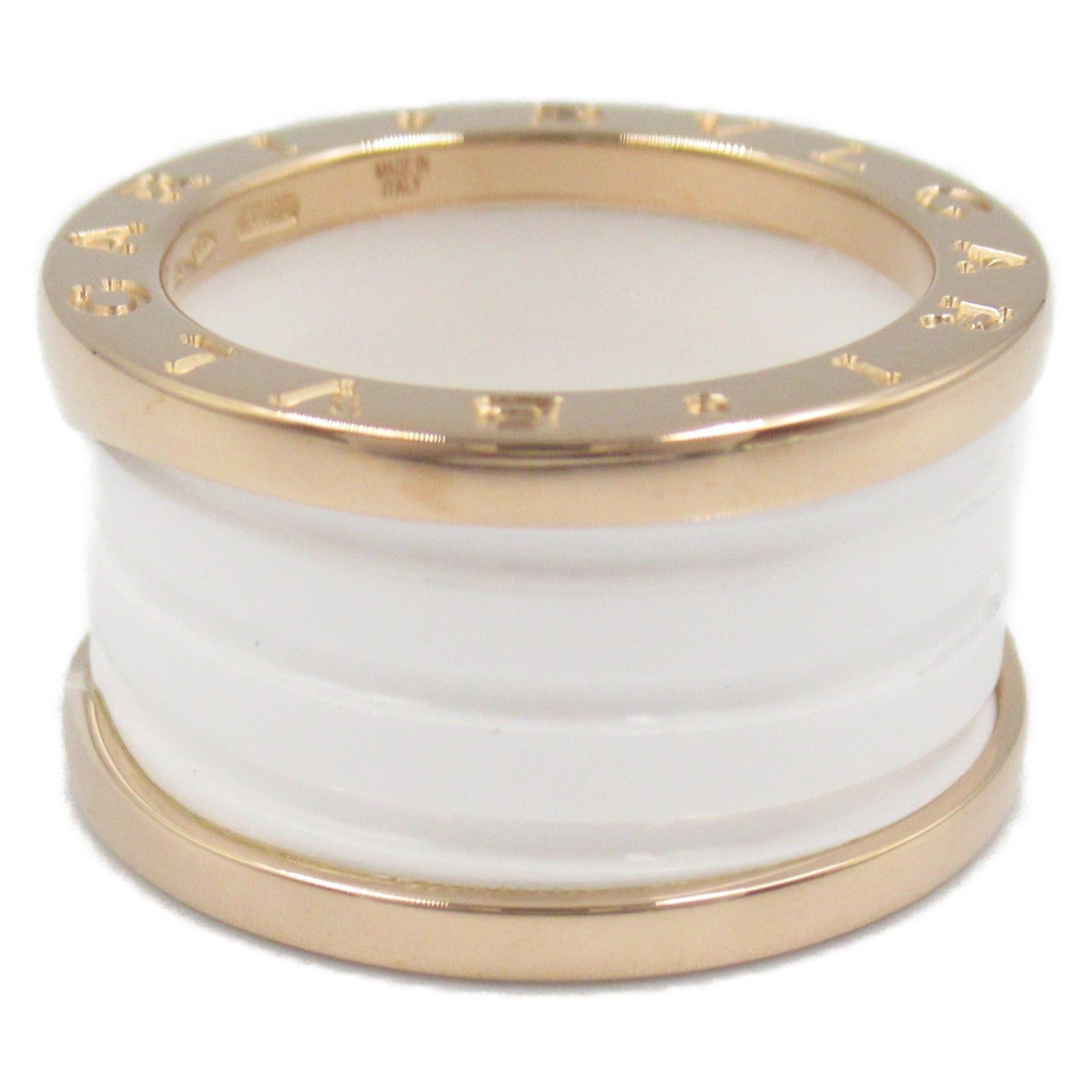 Bvlgari Bvlgari B Zero One Ring Ceramic K18Pg (Pink Gold) Gold White Size ONE SIZE - 3 Thumbnail