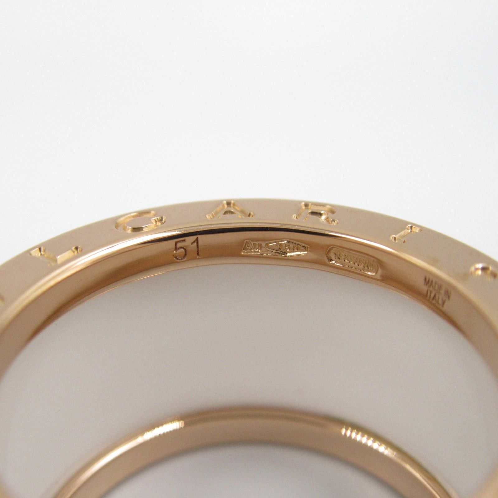 Bvlgari Bvlgari B Zero One Ring Ceramic K18Pg (Pink Gold) Gold White Size ONE SIZE - 4 Thumbnail