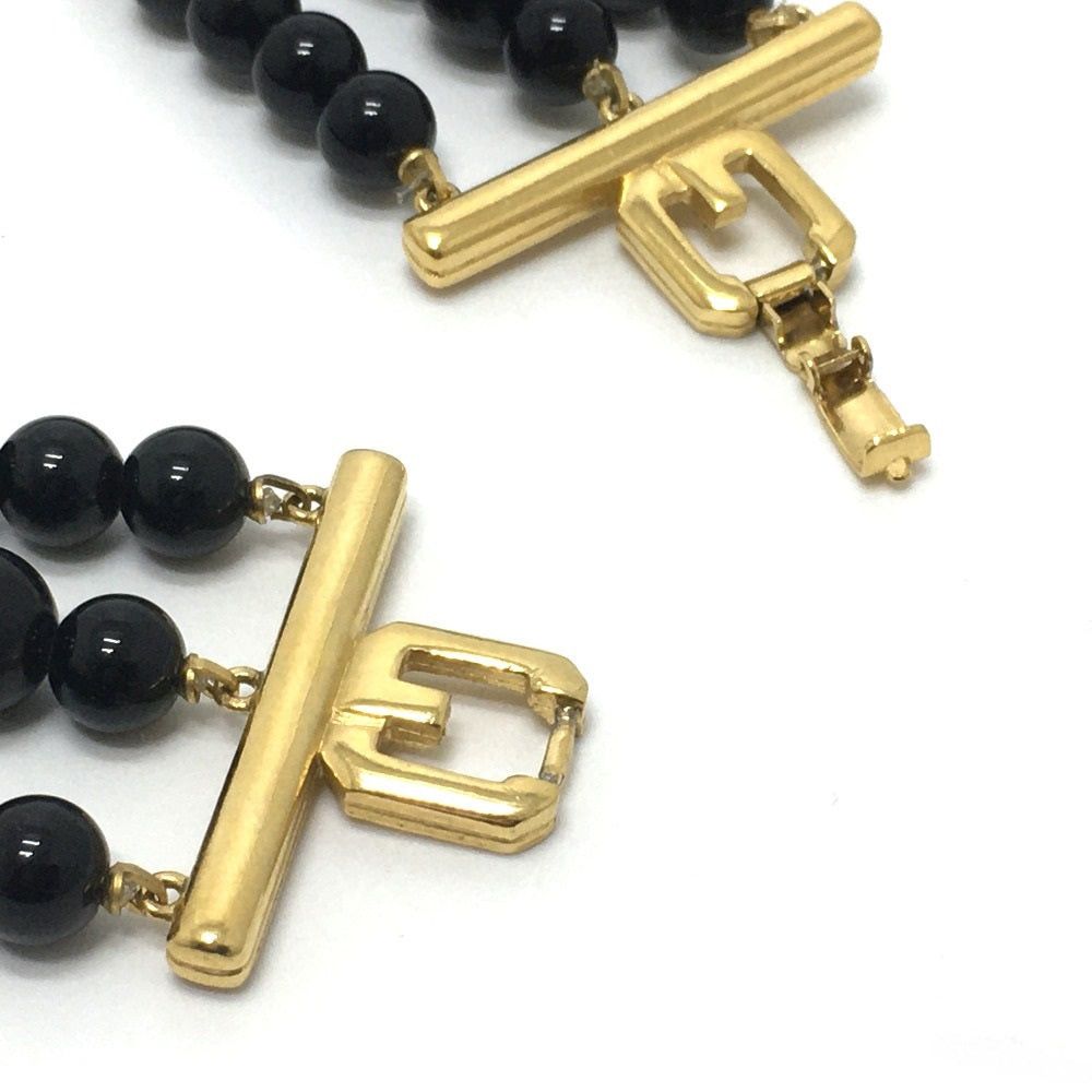 Givenchy Givenchy Three-Stranded Ball Necklace Accessories Gp Women Black×White Size ONE SIZE - 4 Thumbnail