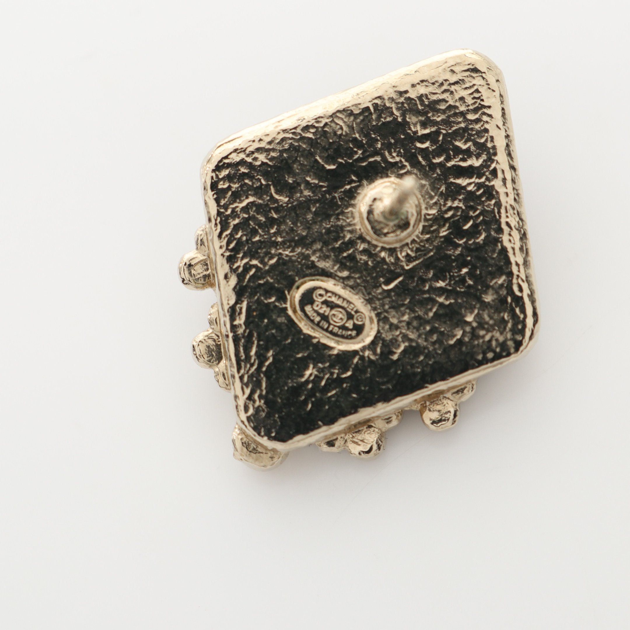 Chanel Chanel Coco Mark Earrings Gp Gold Black D21A Size ONE SIZE - 3 Thumbnail