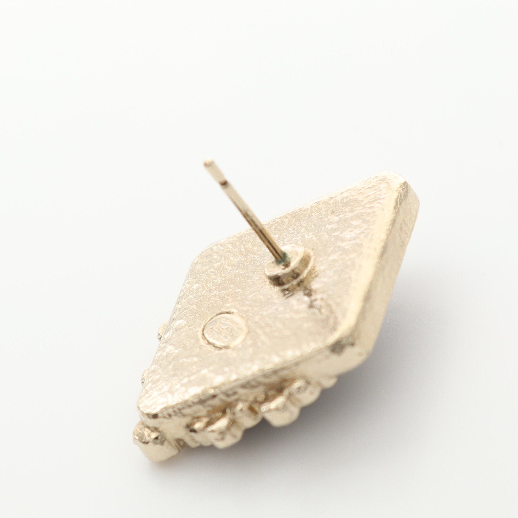 Chanel Chanel Coco Mark Earrings Gp Gold Black D21A Size ONE SIZE - 5 Thumbnail