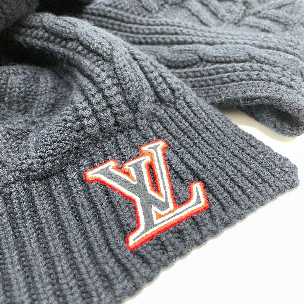 Louis Vuitton Louis Vuitton Mp2866 Lv Logo Shallp Cable Scarf Wool Unisex Navy Size ONE SIZE - 4 Thumbnail