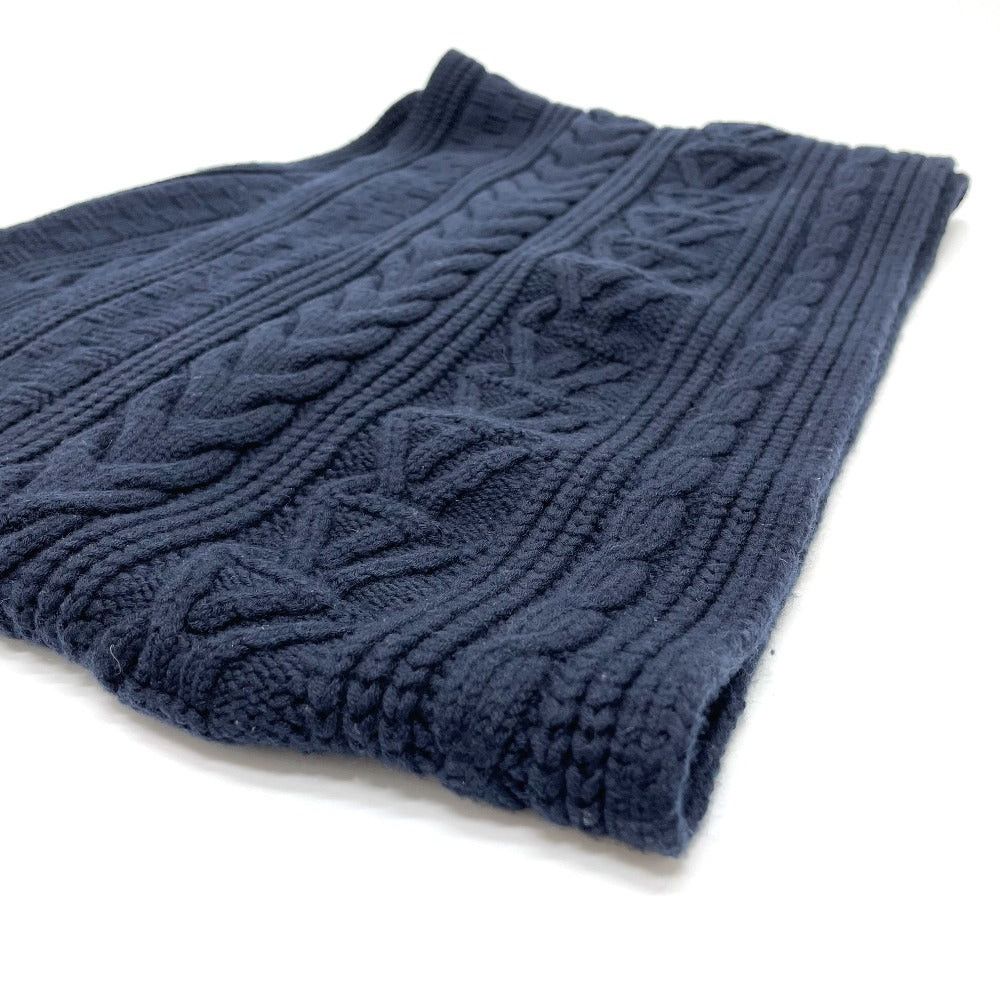 Louis Vuitton Louis Vuitton Mp2866 Lv Logo Shallp Cable Scarf Wool Unisex Navy Size ONE SIZE - 2 Thumbnail