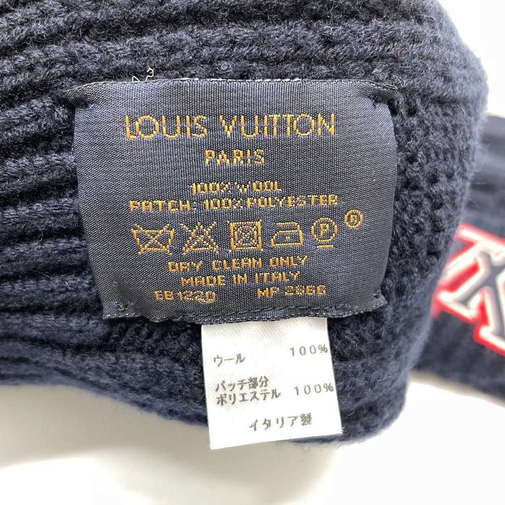 Louis Vuitton Louis Vuitton Mp2866 Lv Logo Shallp Cable Scarf Wool Unisex Navy Size ONE SIZE - 5 Thumbnail