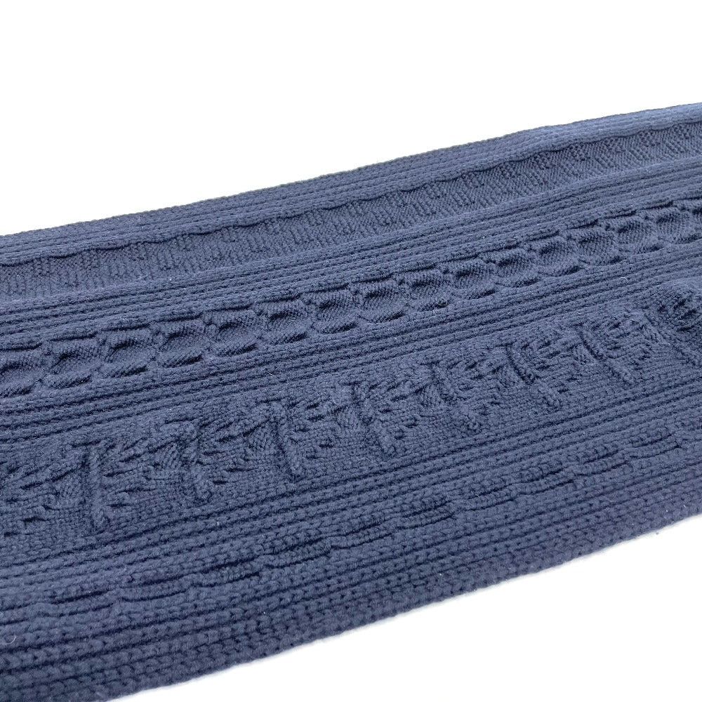 Louis Vuitton Louis Vuitton Mp2866 Lv Logo Shallp Cable Scarf Wool Unisex Navy Size ONE SIZE - 3 Thumbnail