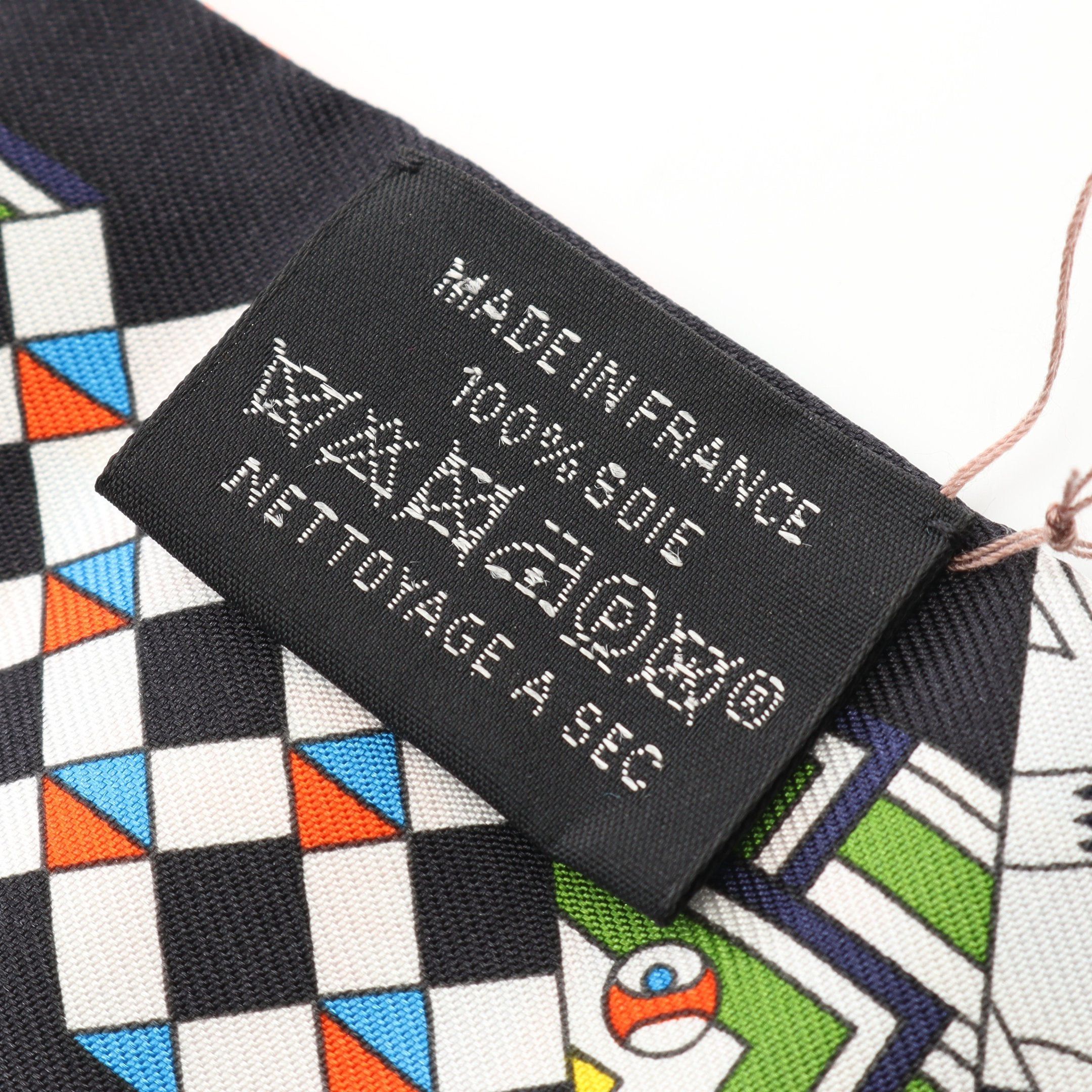 Hermes Hermes Twilly De L Ombrelle Aux Due Ribbon Scarf Silk Blue Size ONE SIZE - 3 Thumbnail
