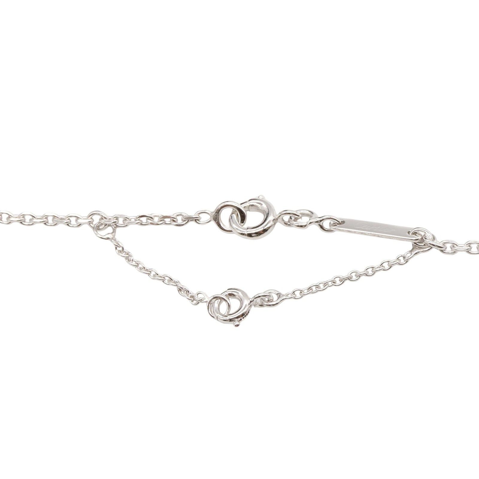 Cartier Cartier C Heart Necklace K18Wg (White Gold) Silver Size ONE SIZE - 4 Thumbnail