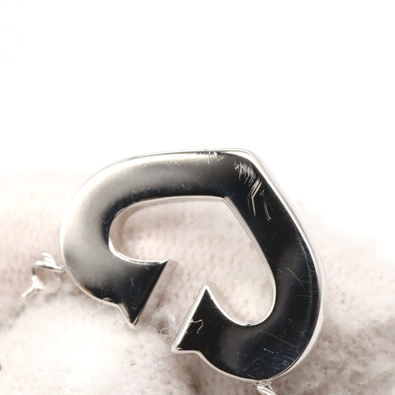 Cartier Cartier C Heart Necklace K18Wg (White Gold) Silver Size ONE SIZE - 6 Thumbnail