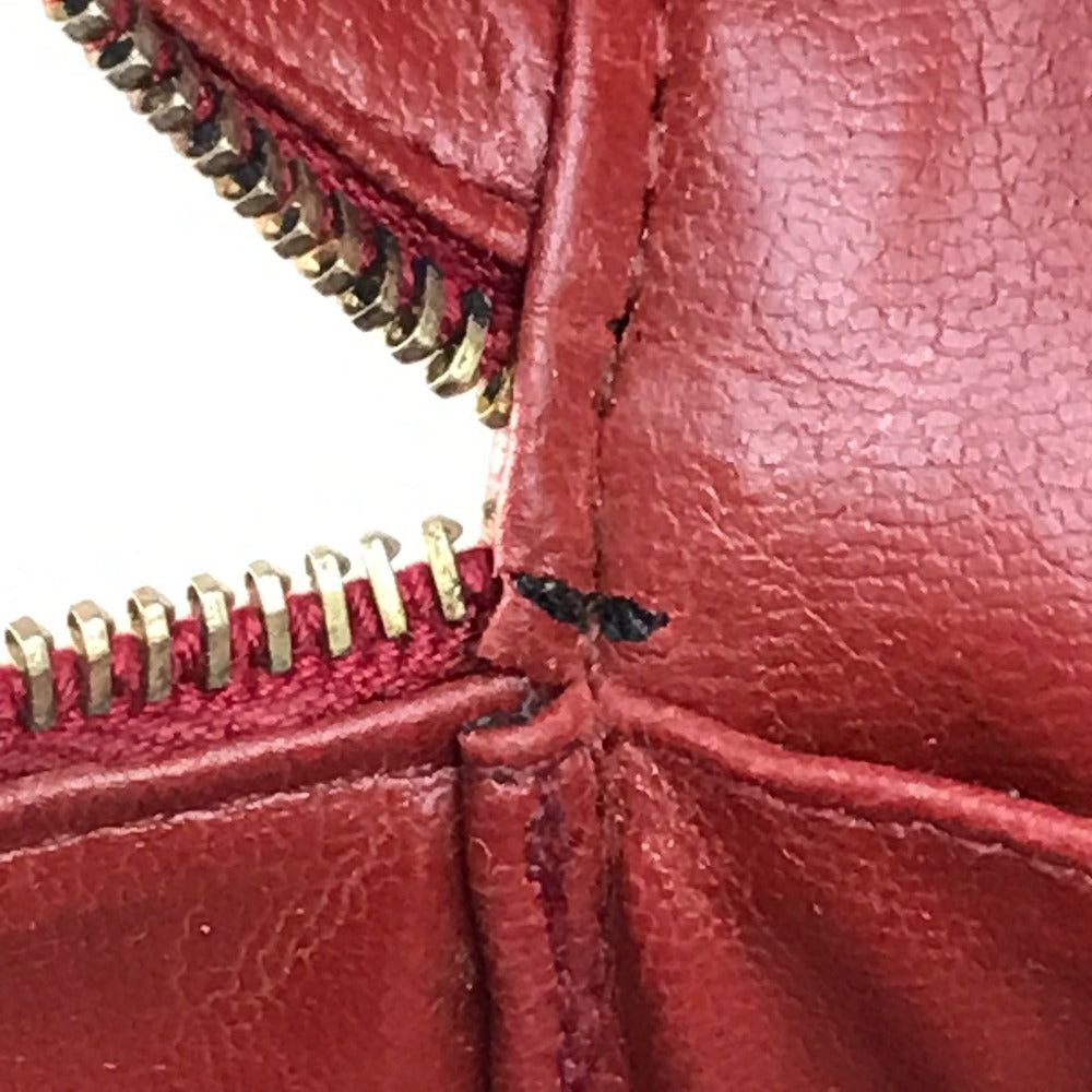 Chanel Chanel Cc Coma Mark Landscape Orientation Cosmetic Pouch Briefcase Handbag Caviar Skin Women Red And Gold Hardware Size ONE SIZE - 11 Thumbnail