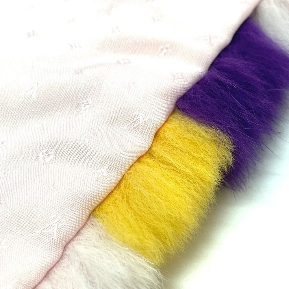 Louis Vuitton Louis Vuitton M70272 Lv Logo Shallp Tippet Fur Scarf Silk Women Pink Size ONE SIZE - 4 Thumbnail
