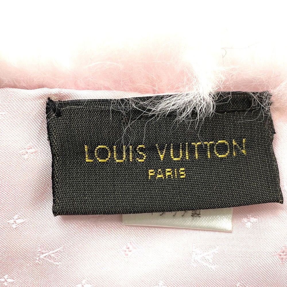 Louis Vuitton Louis Vuitton M70272 Lv Logo Shallp Tippet Fur Scarf Silk Women Pink Size ONE SIZE - 6 Thumbnail