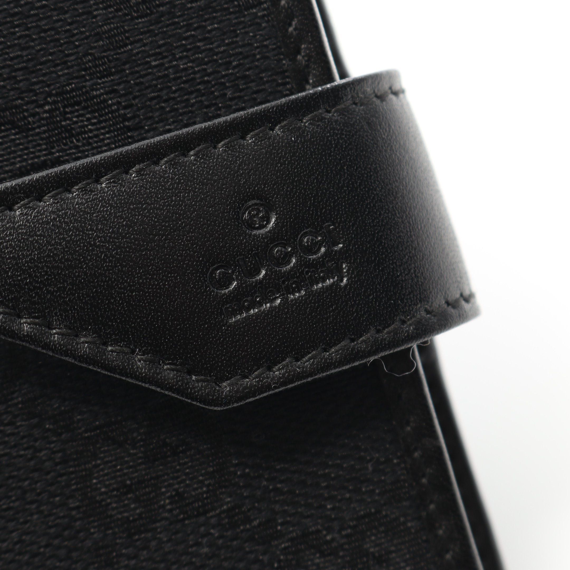 Gucci Gucci Gg Canvas Bi-Fold Wallet Leather Black Size ONE SIZE - 4 Thumbnail