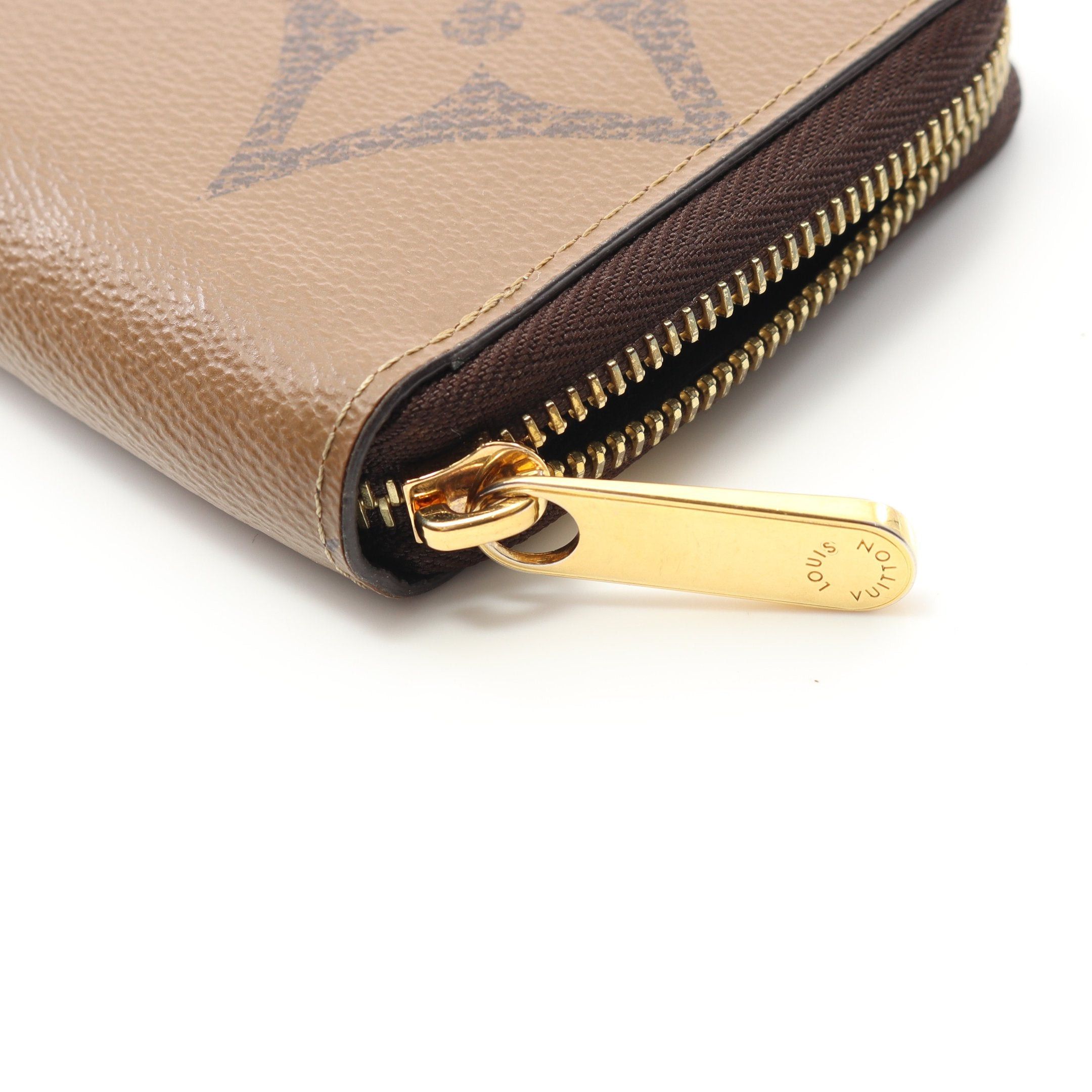Louis Vuitton Louis Vuitton Zippy Wallet Monogram Giant Reverse Round Zipper Long Leather Light Brown Size ONE SIZE - 6 Thumbnail