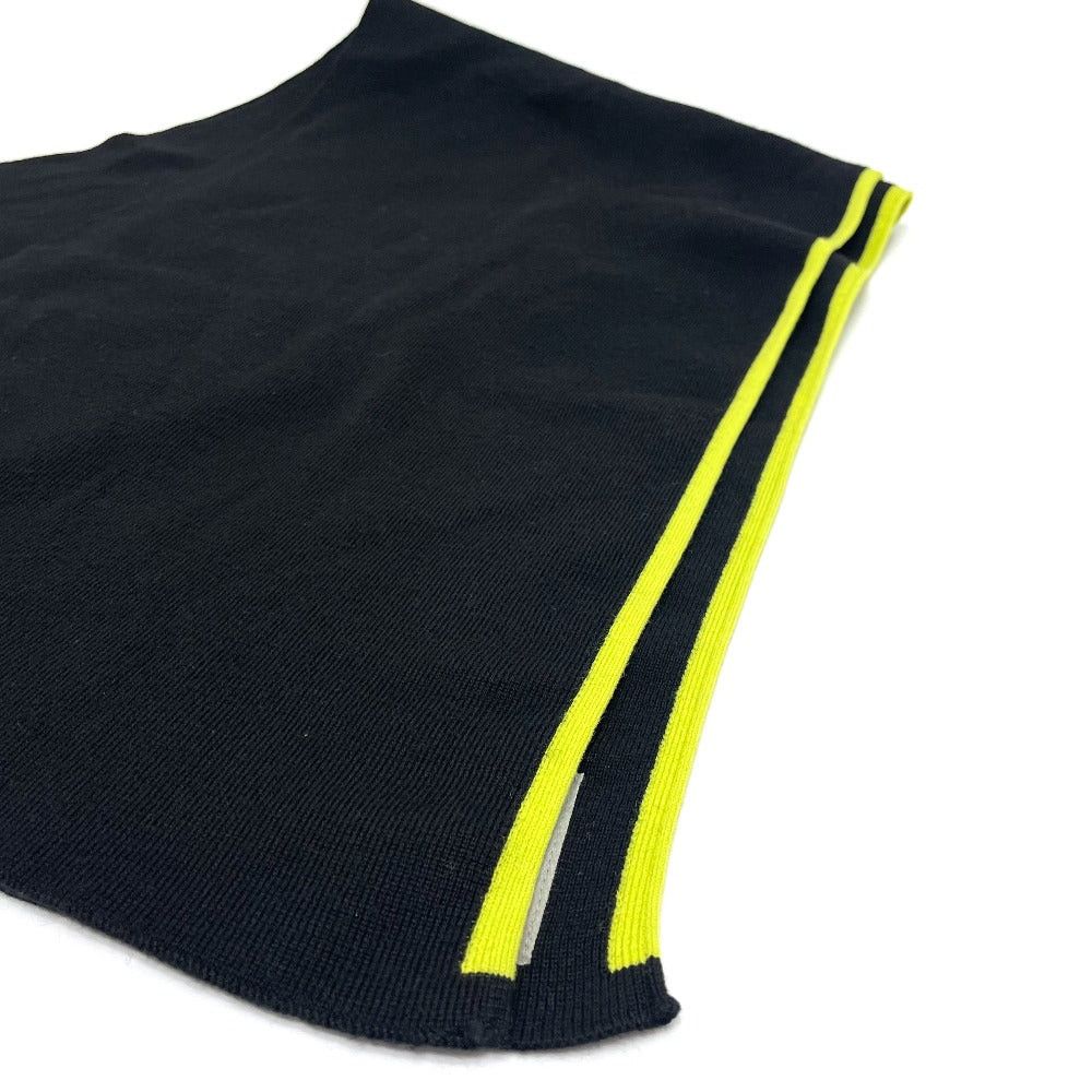 Chanel Chanel Sports Cc Coma Mark Scarf Wool/Cashmere Unisex Black×Fluorescent Green Size ONE SIZE - 8 Thumbnail