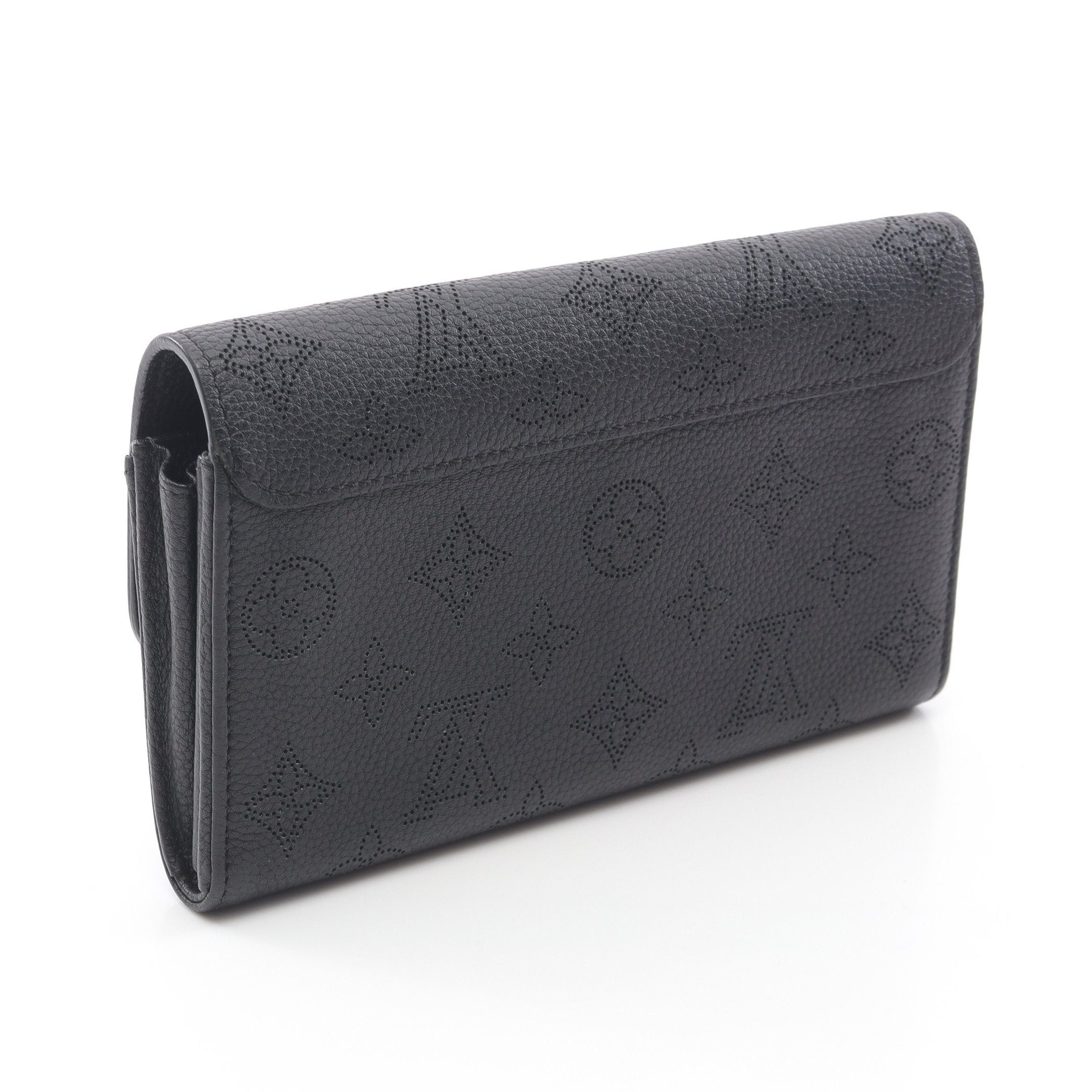 Louis Vuitton Louis Vuitton Portefeuil Iris Mahina Noir Bi-Fold Long Wallet Leather Black Size ONE SIZE - 2 Thumbnail