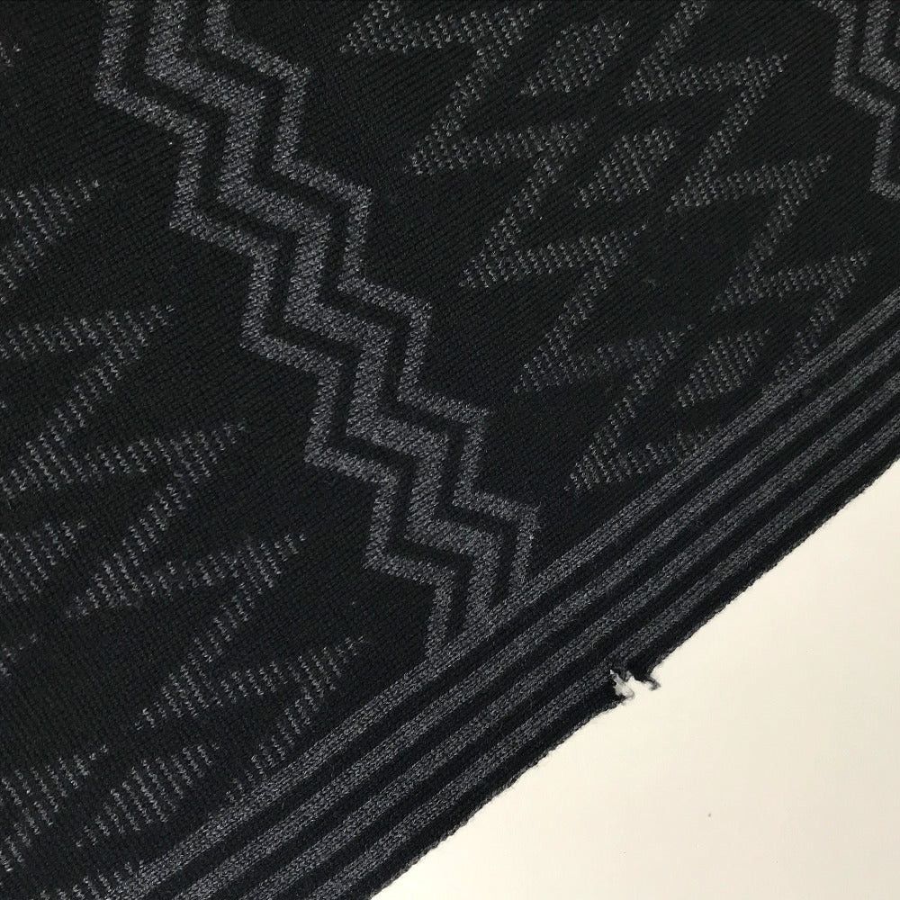 Louis Vuitton Louis Vuitton 401910 Chevron Stripe Patterned All Over Logo Scarf Wool Men Black/Gray Size ONE SIZE - 7 Thumbnail