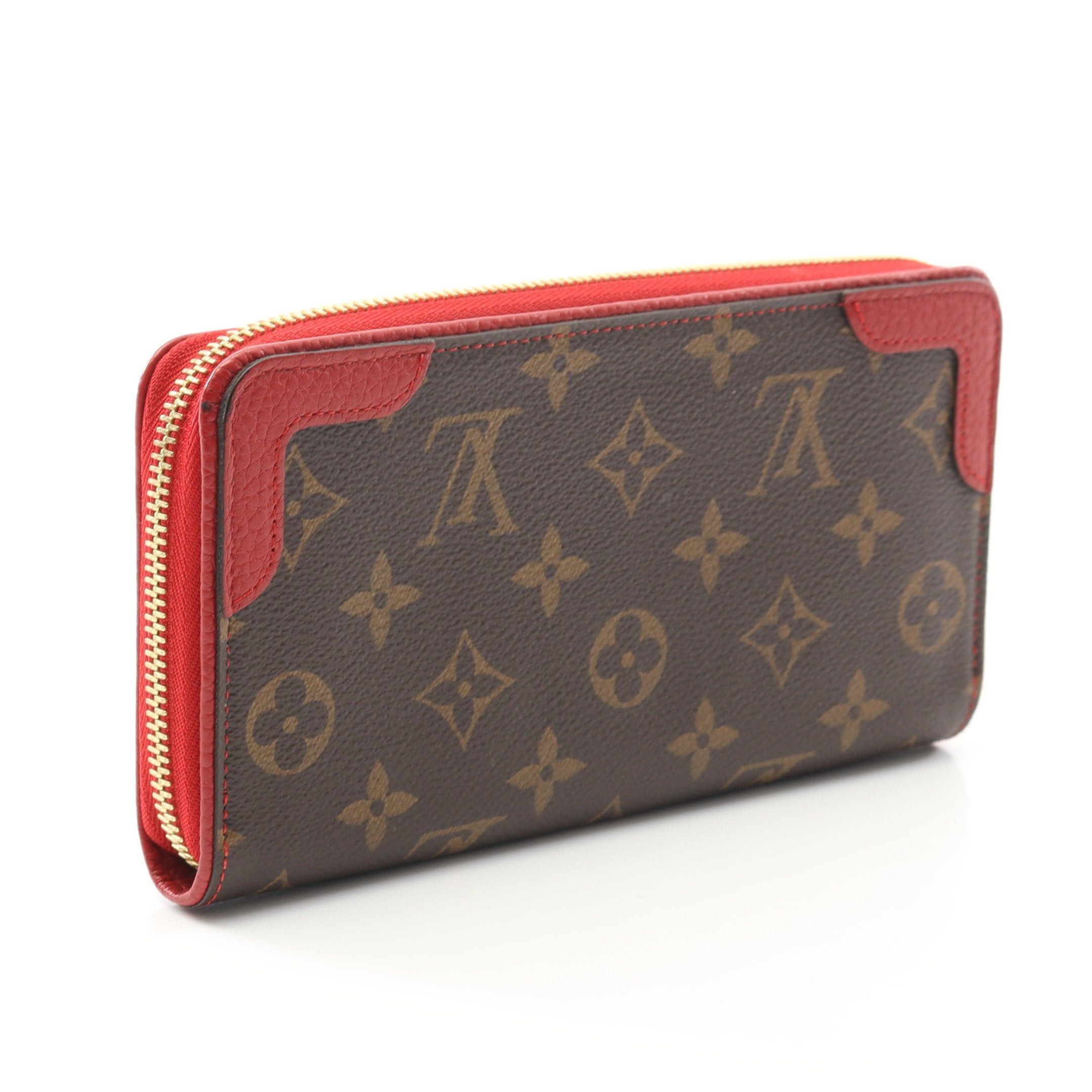 Louis Vuitton Louis Vuitton Zippy Wallet Retiro Monogram Cerise Round Zipper Long Leather Brown Red Size ONE SIZE - 2 Thumbnail
