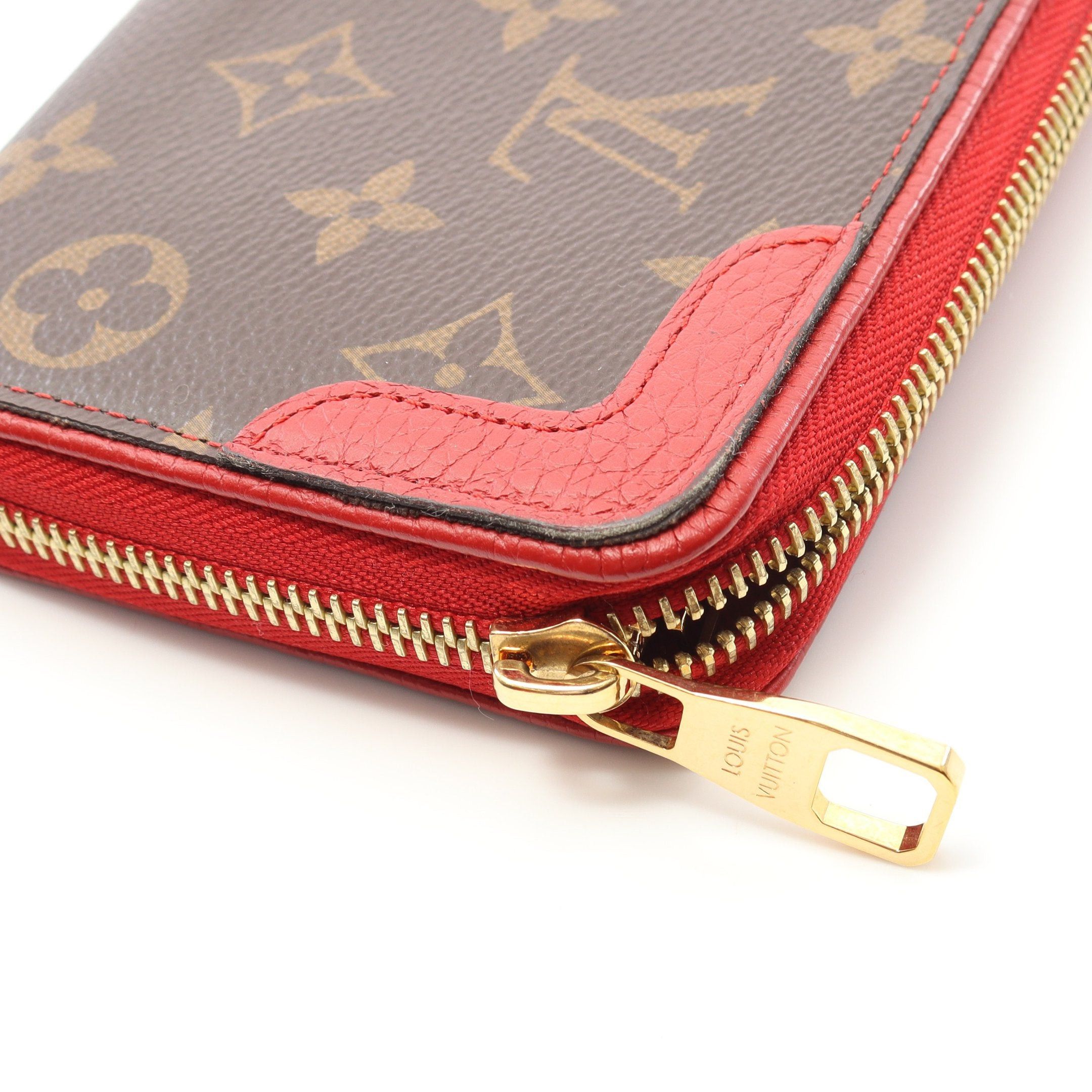 Louis Vuitton Louis Vuitton Zippy Wallet Retiro Monogram Cerise Round Zipper Long Leather Brown Red Size ONE SIZE - 8 Thumbnail