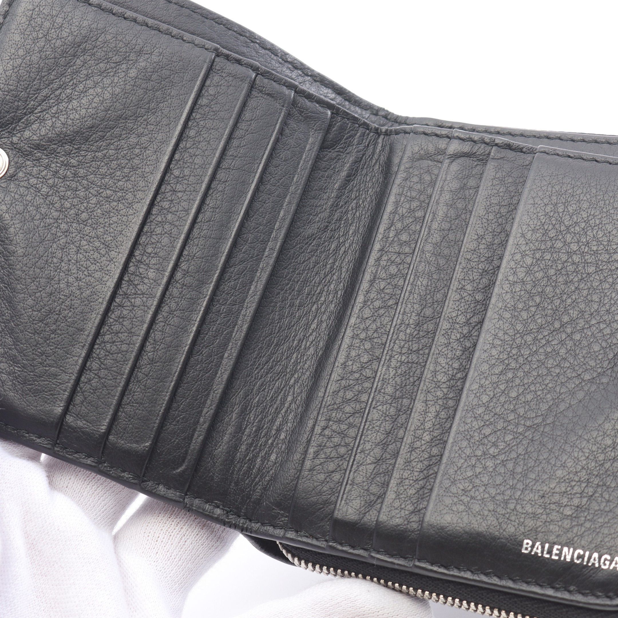 Balenciaga Balenciaga Everyday Billfold Bi-Fold Wallet Leather Black Size ONE SIZE - 10 Thumbnail