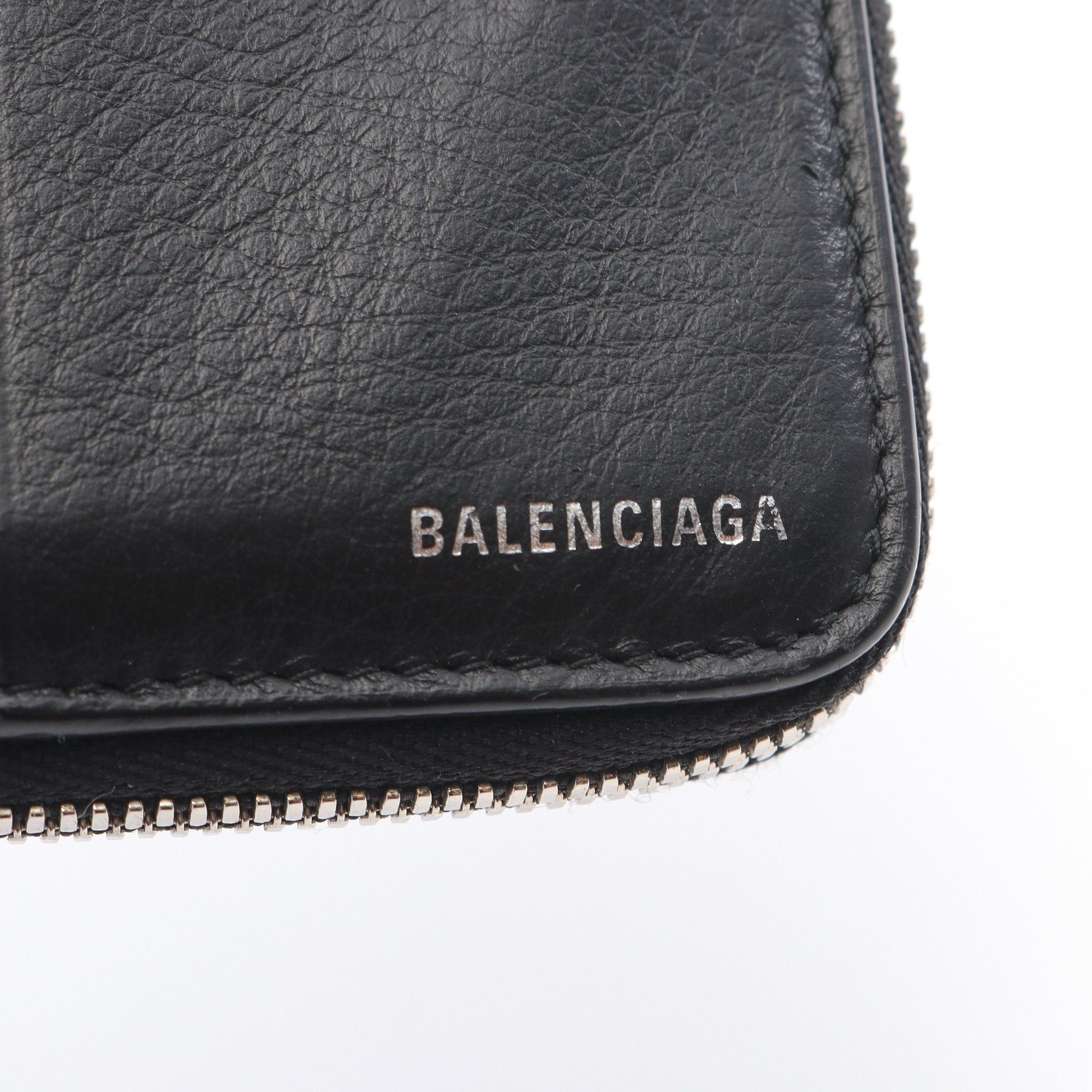 Balenciaga Balenciaga Everyday Billfold Bi-Fold Wallet Leather Black Size ONE SIZE - 5 Thumbnail