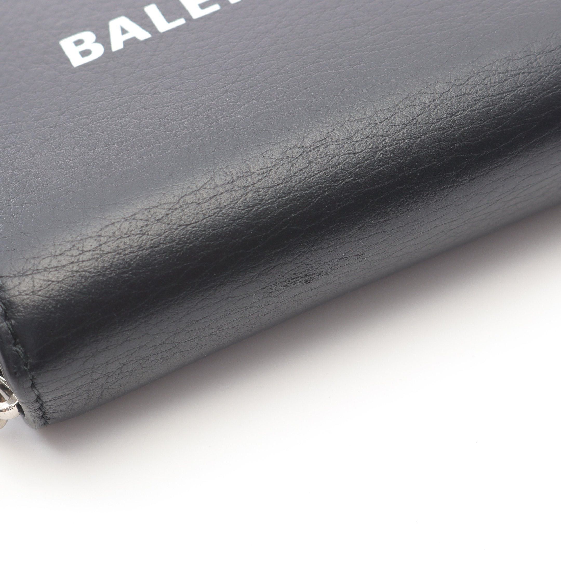 Balenciaga Balenciaga Everyday Billfold Bi-Fold Wallet Leather Black Size ONE SIZE - 9 Thumbnail