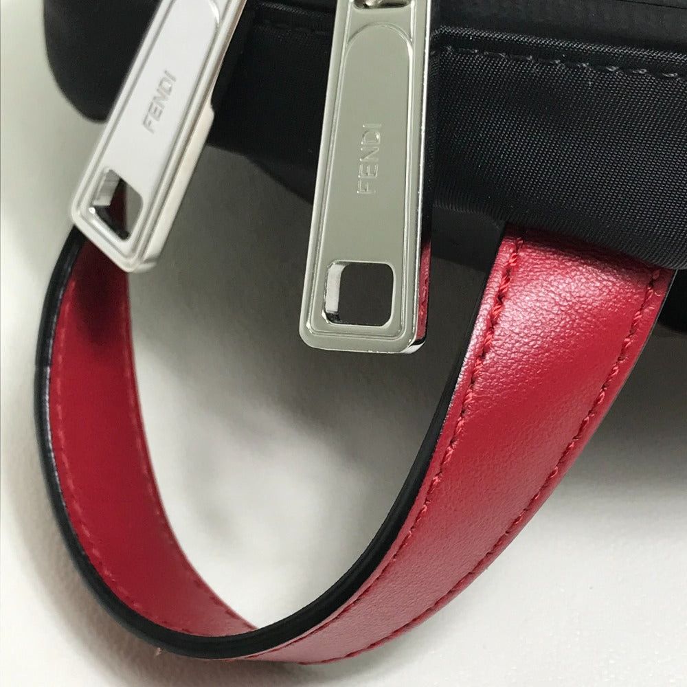 Fendi Fendi 7Vz049 Belt Bag Zukka Ff Pattern Briefcase Cross Body Shoulder Fabric/Leather Men Nero Black/Red Size ONE SIZE - 7 Thumbnail
