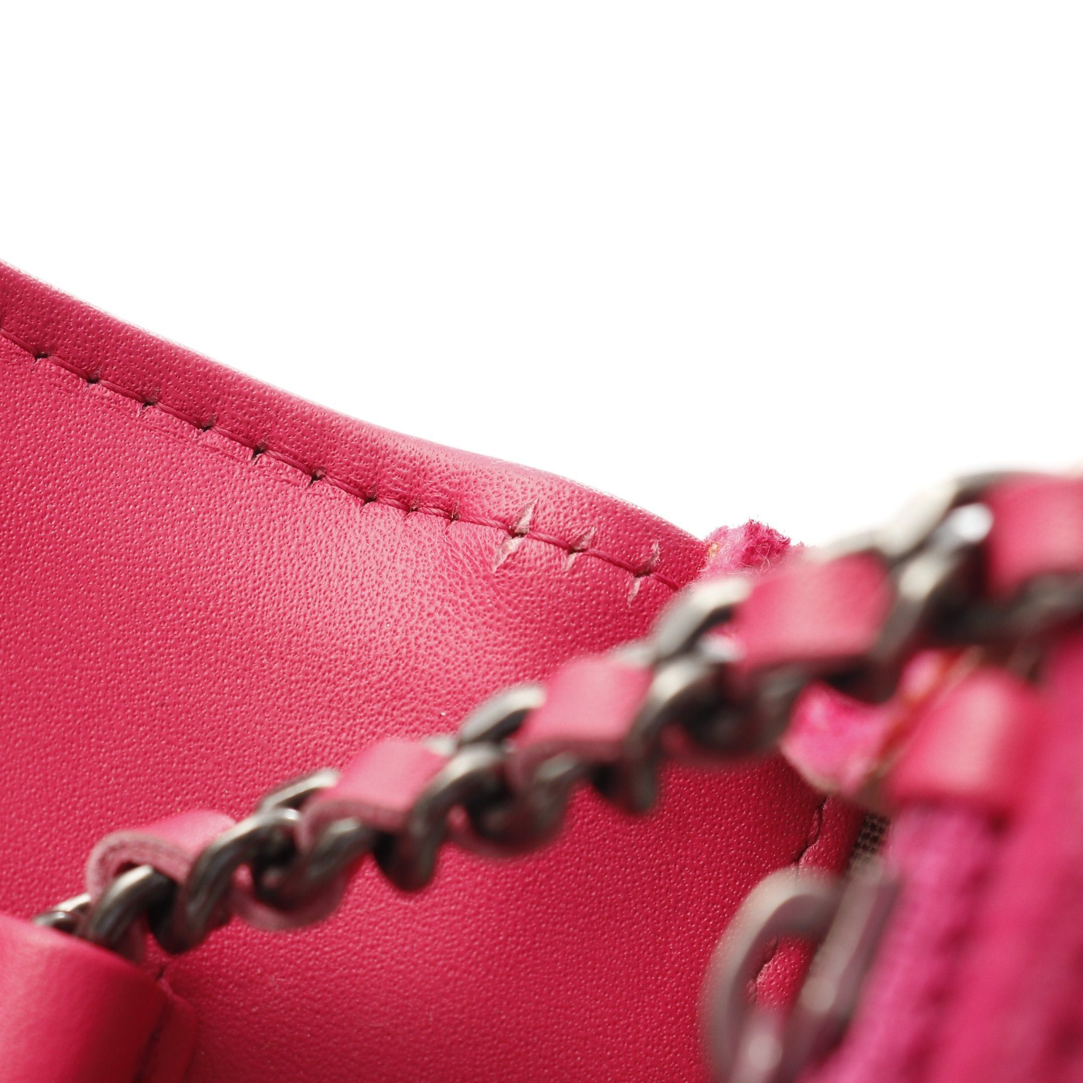 Chanel Chanel Boy Chanel Matelasse Chain Wallet Velor Lambskin Pink Purple Silver Hardware Size ONE SIZE - 9 Thumbnail